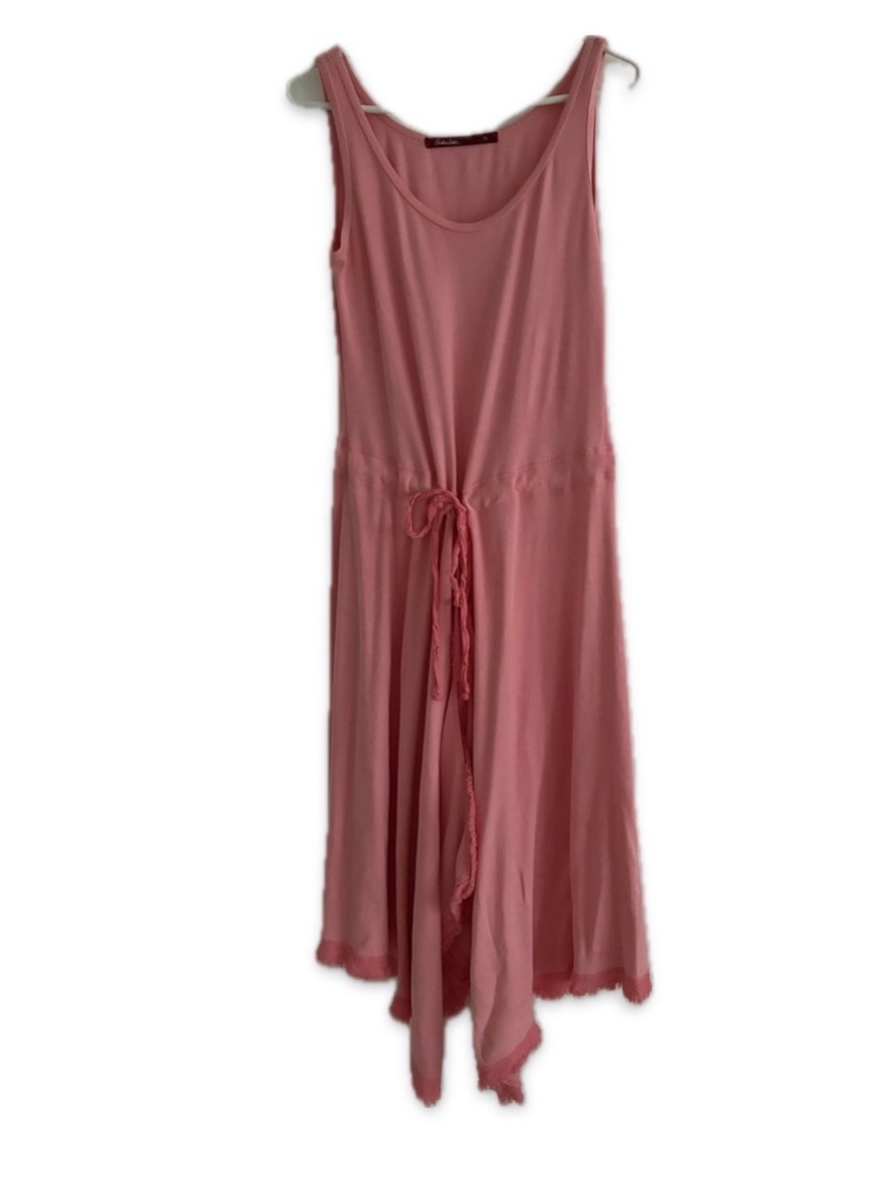 Sleeveless Rose Pink Tie-Front Maxi Dress fits 38DD, 40” bust